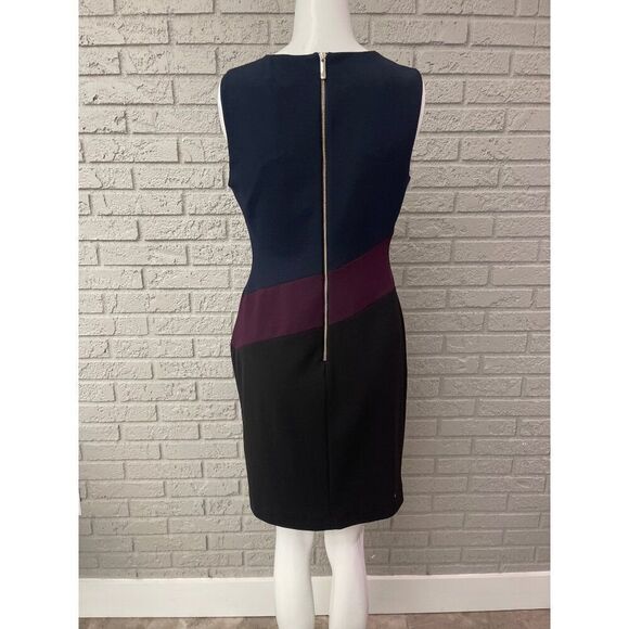 Tommy Hilfiger Women Sleeveless Color Block Sheath Dress Size 6 - Picture 4 of 8